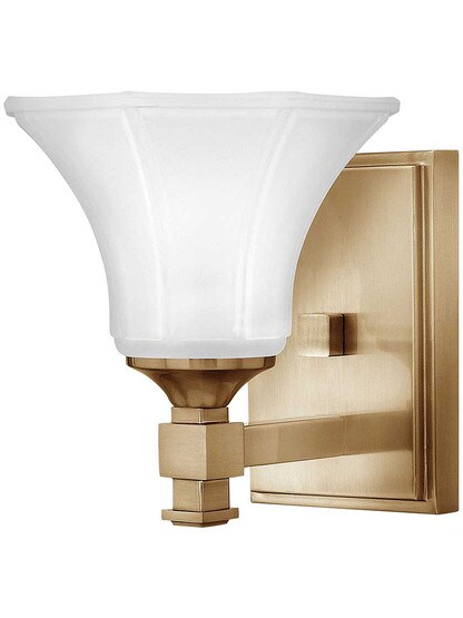 Abbie 1-Light Bath Sconce in Brushed Caramel.